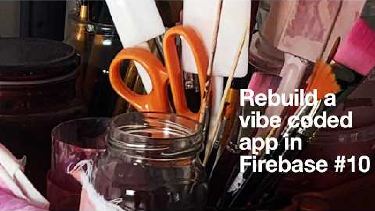 Rebuild a vibe coded app in Firebase #10