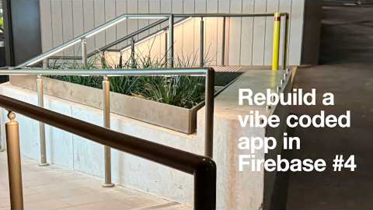 Rebuild a vibe coded app in Firebase #4
